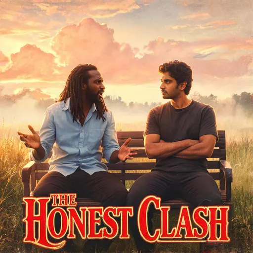 The Honest Clash in the 90s film poster style — sample illustration