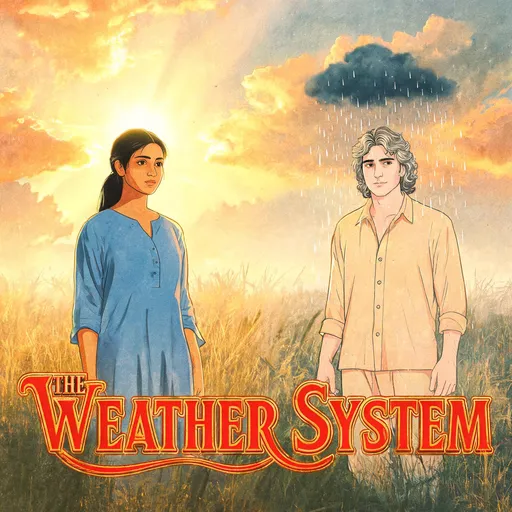 The Weather System in the 90s film poster style — sample illustration