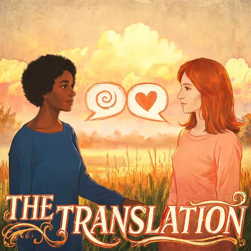 The Translation in the 90s film poster style — sample illustration
