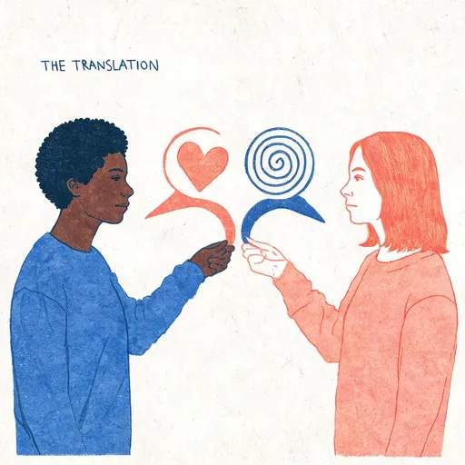 The Translation in the risograph print style — sample illustration