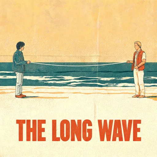 The Long Wave in the buddy-movie poster style — sample illustration
