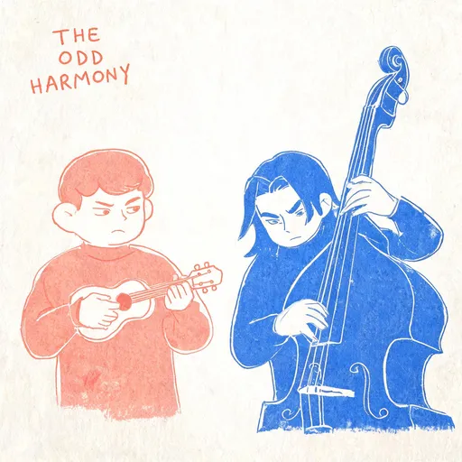 The Odd Harmony in the risograph print style — sample illustration