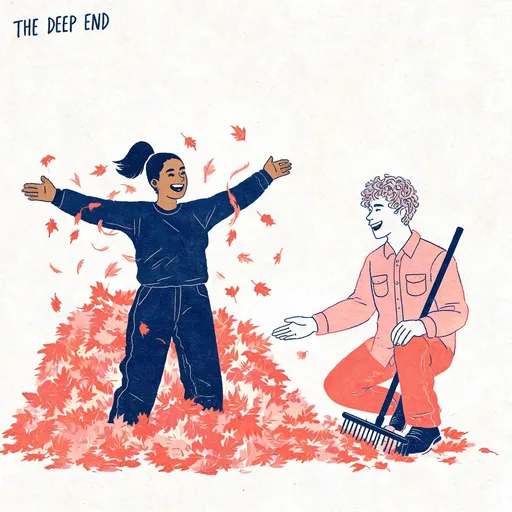 The Deep End in the risograph print style — sample illustration