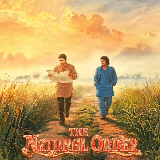 The Natural Order in the 90s film poster style — sample illustration