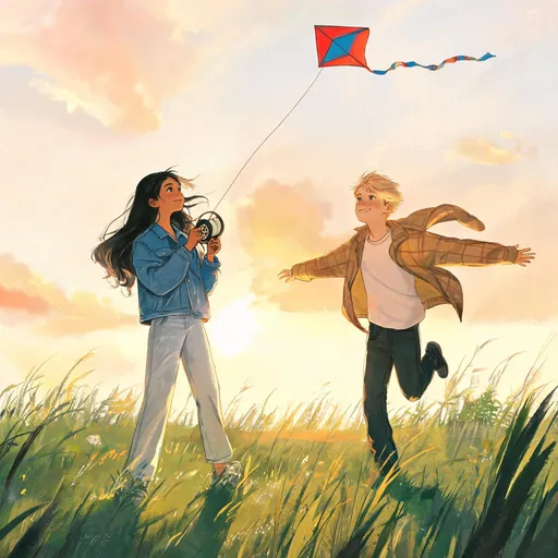 The Anchor and the Kite in the storybook style — sample illustration