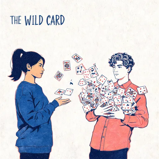 The Wild Card in the risograph print style — sample illustration