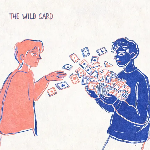 The Wild Card in the risograph print style — sample illustration