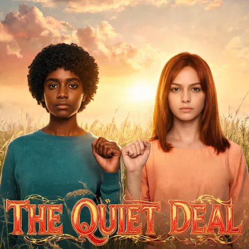 The Quiet Deal in the 90s film poster style — sample illustration