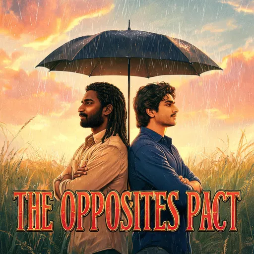 The Opposites Pact in the 90s film poster style — sample illustration